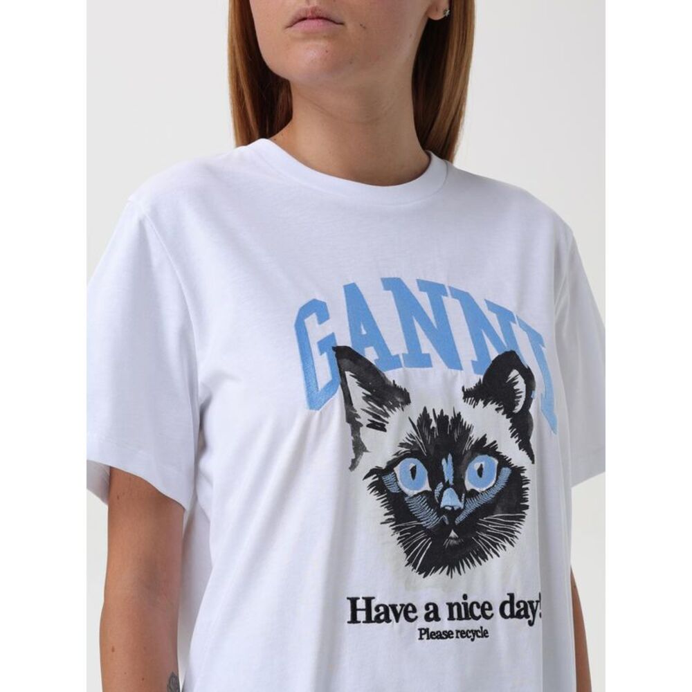 Ganni T-Shirt Woman White - Picture 4 of 4